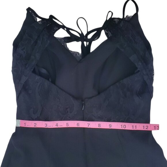Chic Black Backless Lace Dress - Picture 4 of 12
